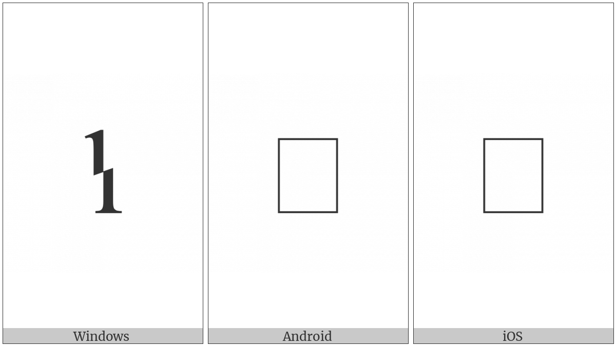 Latin Small Letter Broken L on various operating systems