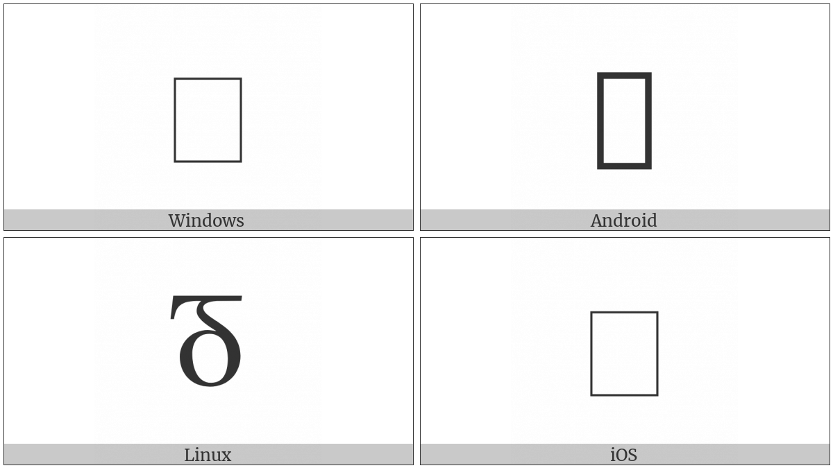 Latin Capital Letter Insular G on various operating systems