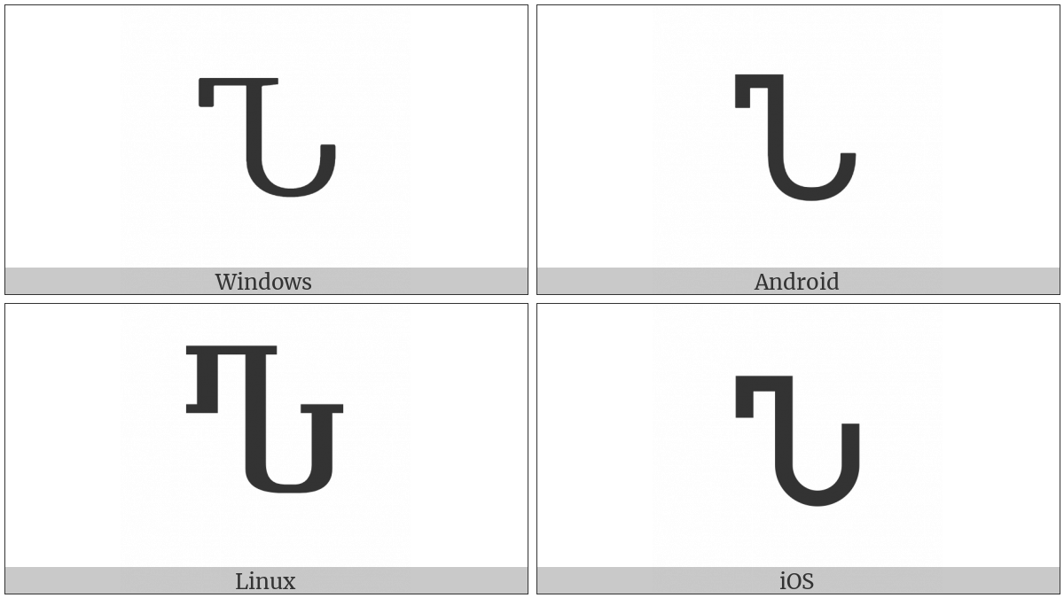 Georgian Capital Letter Hae on various operating systems