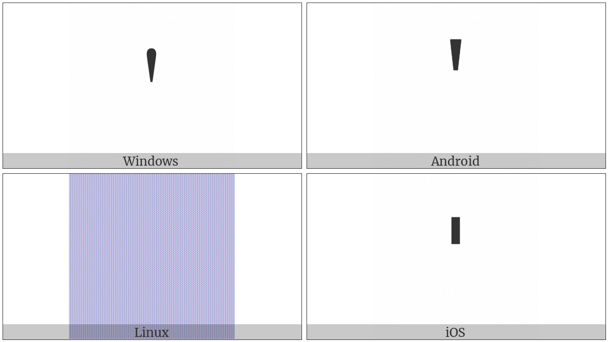 Latin Small Letter Saltillo on various operating systems