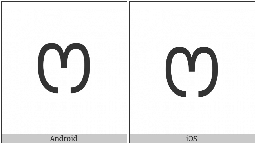 Saurashtra Letter La on various operating systems