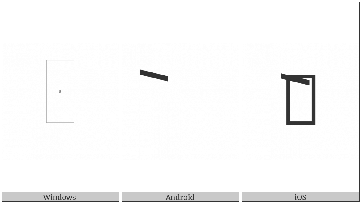 Kayah Li Vowel E on various operating systems