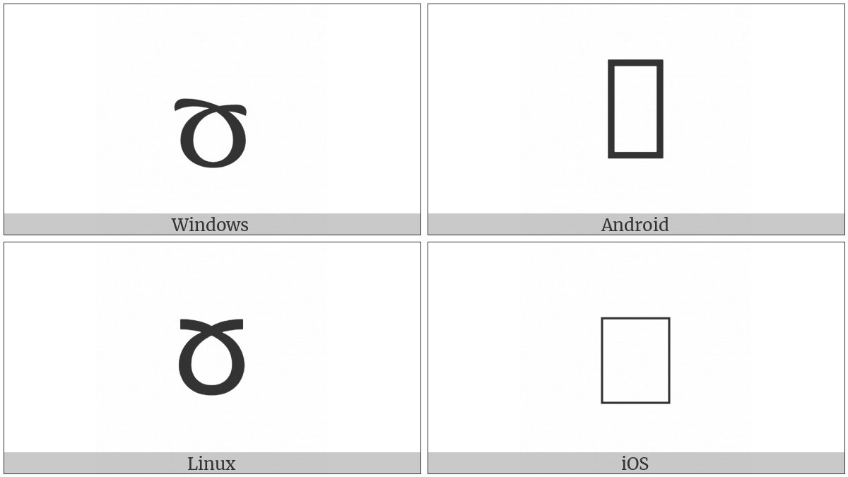 Georgian Letter Hard Sign on various operating systems