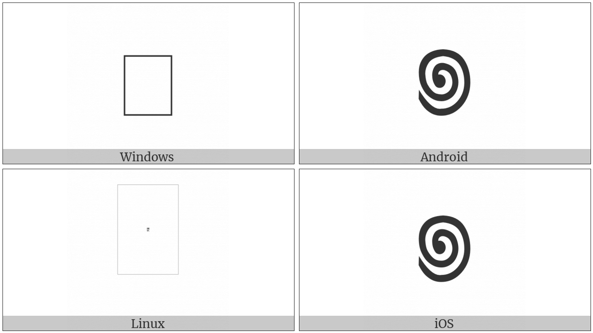 Cham Punctuation Spiral on various operating systems