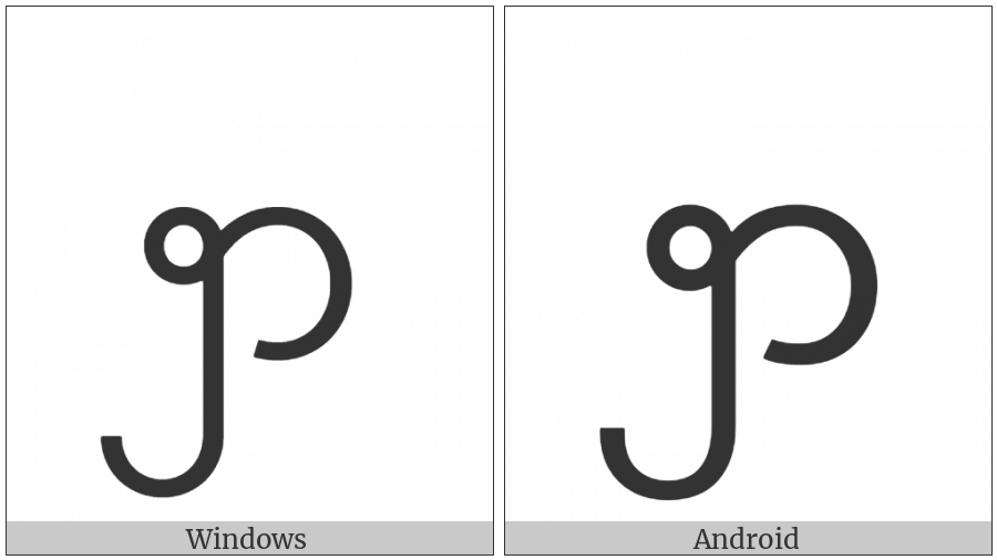 Myanmar Letter Khamti Ha on various operating systems