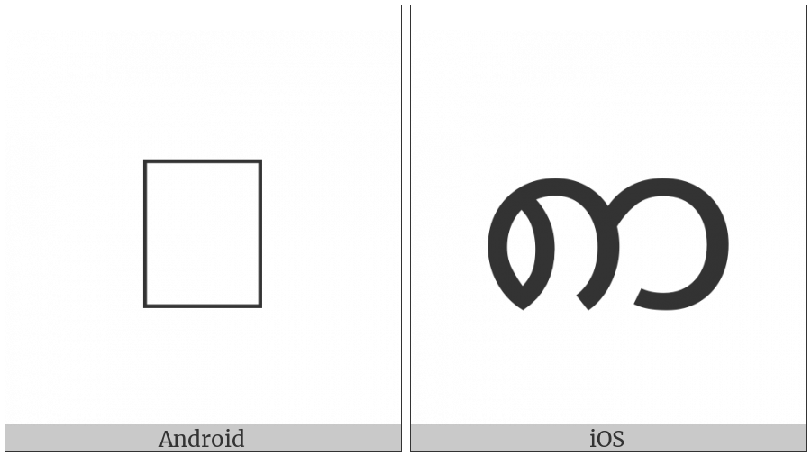 Myanmar Letter Khamti Xa on various operating systems