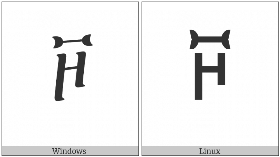 Ethiopic Syllable Dzo on various operating systems