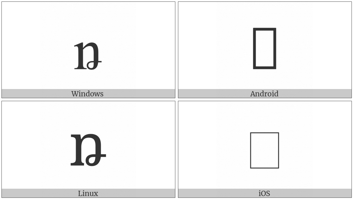 LATIN SMALL LETTER N WITH CROSSED-TAIL | UTF-8 Icons