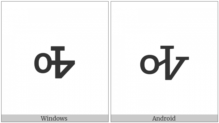 Cherokee Small Letter Ha on various operating systems