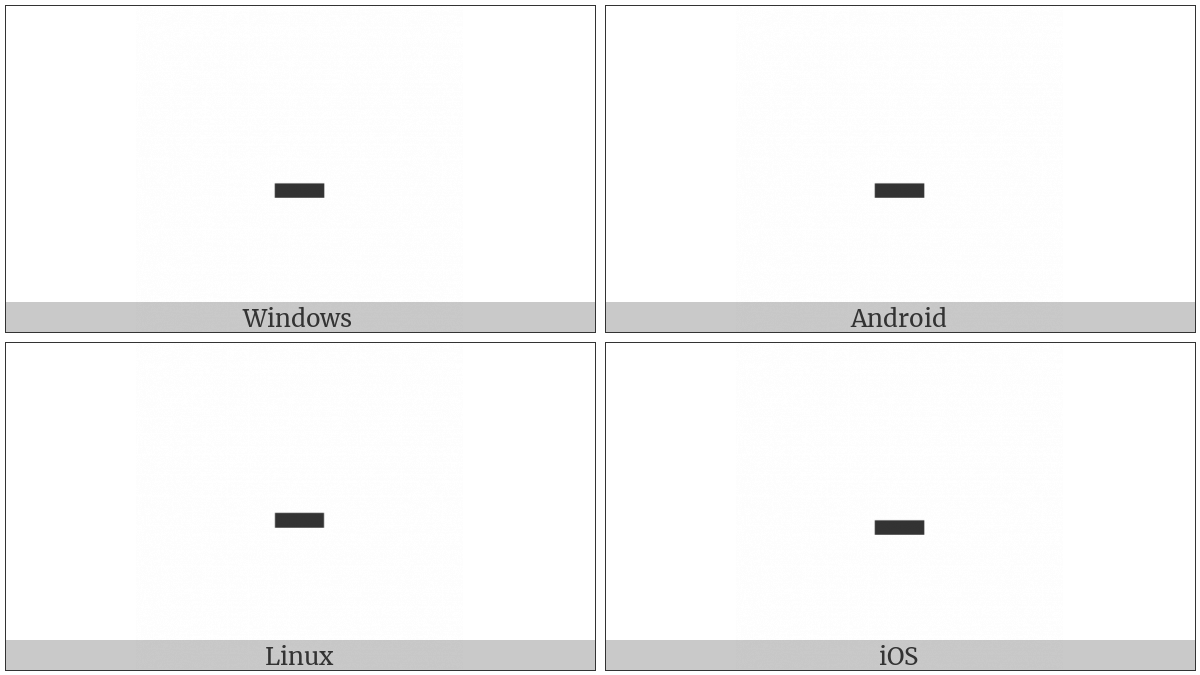 Hyphen-Minus on various operating systems