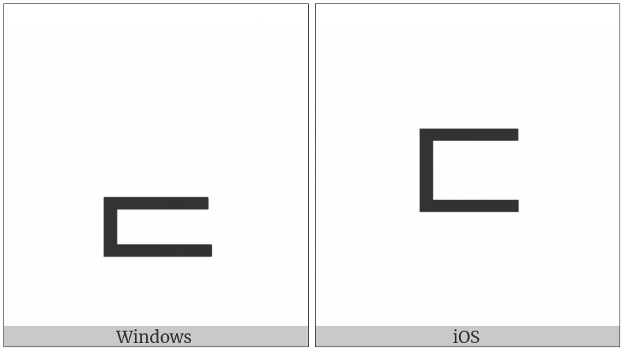 Hangul Jongseong Tikeut on various operating systems