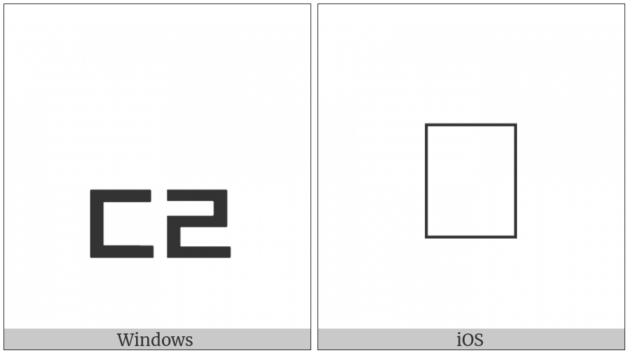 Hangul Jongseong Tikeut-Rieul on various operating systems