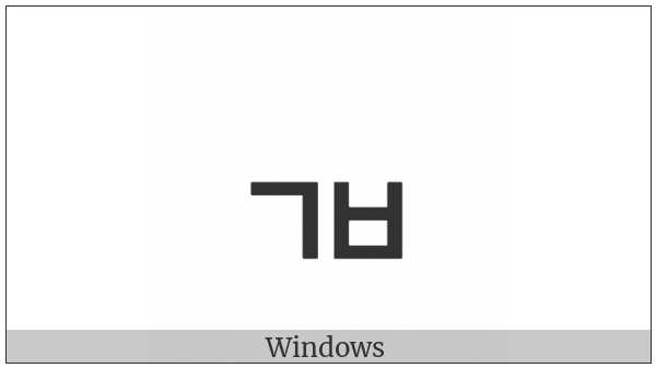 Hangul Jongseong Kiyeok-Pieup on various operating systems