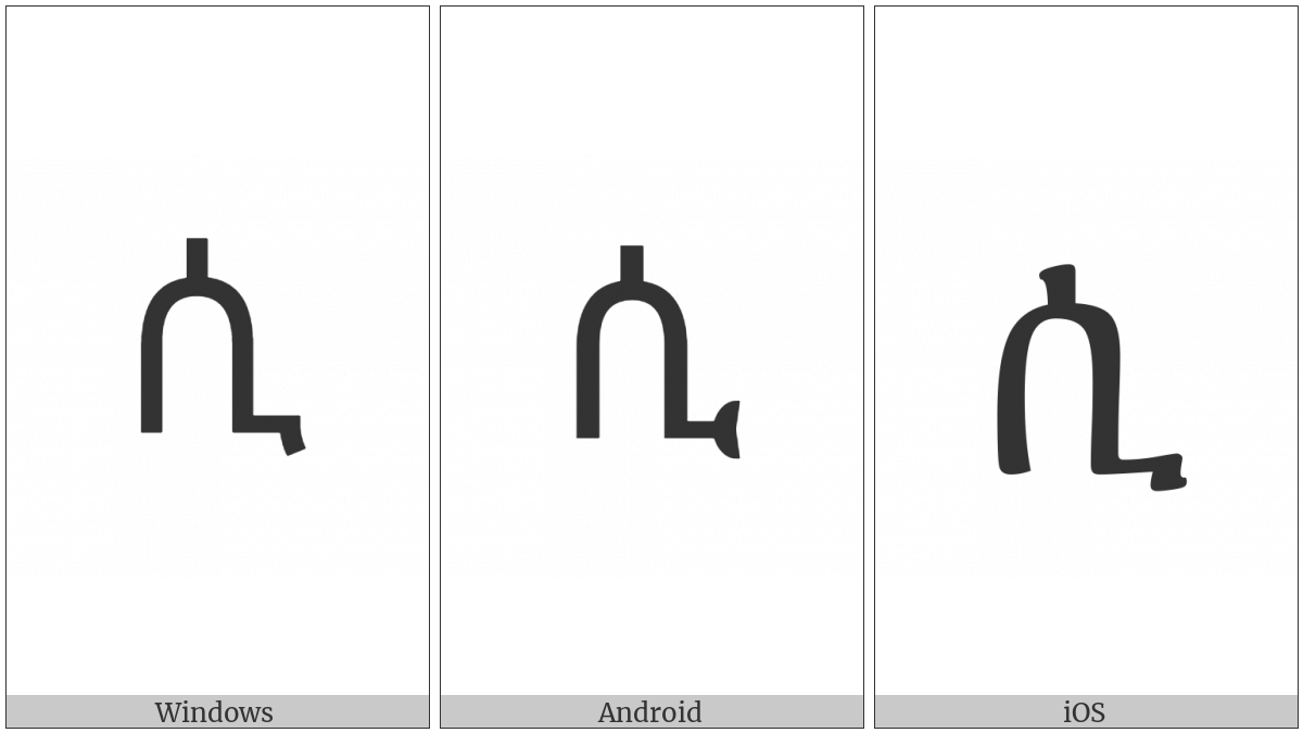 Ethiopic Syllable Si on various operating systems