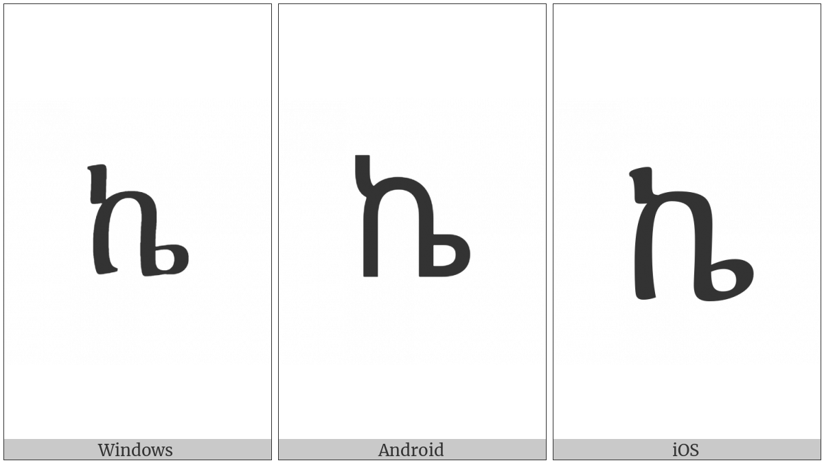 Ethiopic Syllable Kee on various operating systems