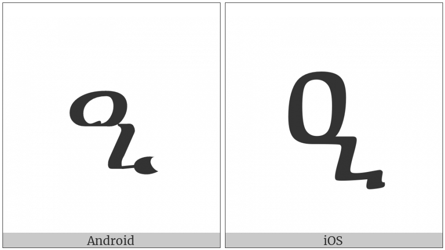 Ethiopic Syllable Pharyngeal I on various operating systems