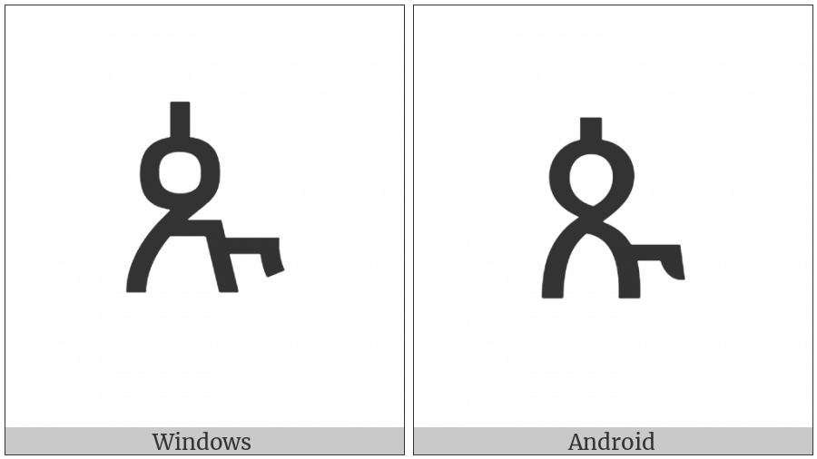 Ethiopic Syllable Phu on various operating systems