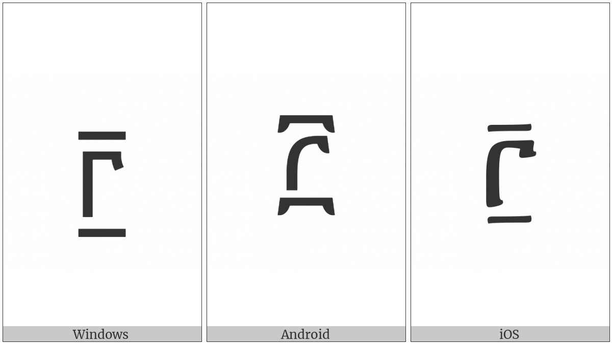 Ethiopic Digit Three on various operating systems