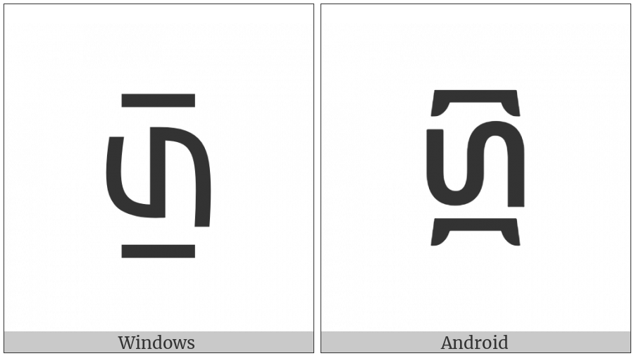 Ethiopic Number Thirty on various operating systems