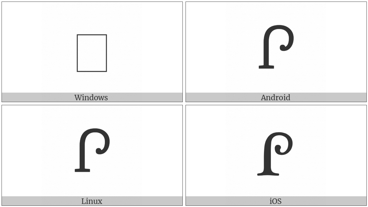 Cherokee Letter Li on various operating systems