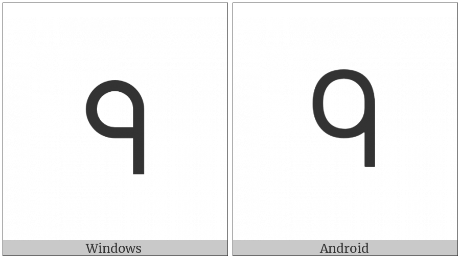 Canadian Syllabics Ke on various operating systems