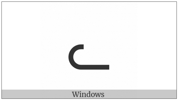 Canadian Syllabics La on various operating systems