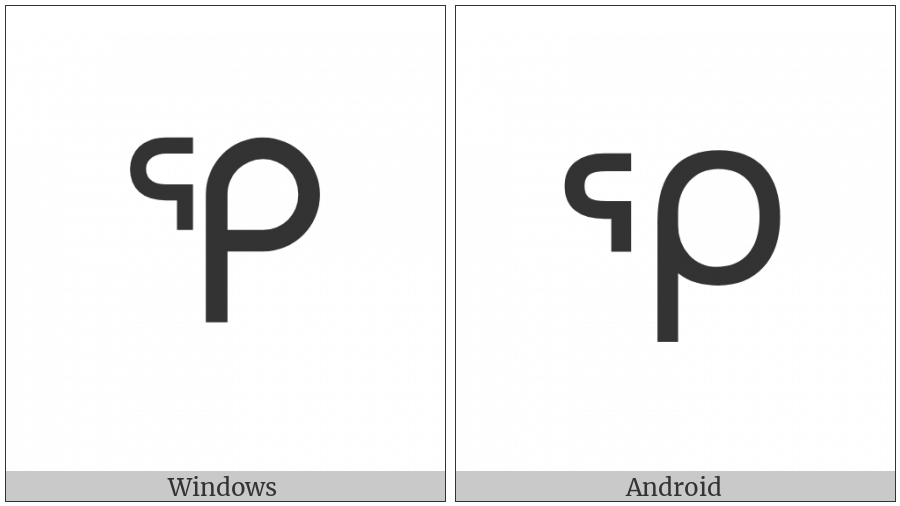 Canadian Syllabics Qi on various operating systems