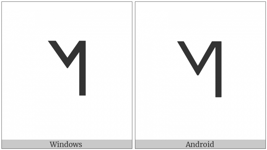 Canadian Syllabics Blackfoot Ka on various operating systems