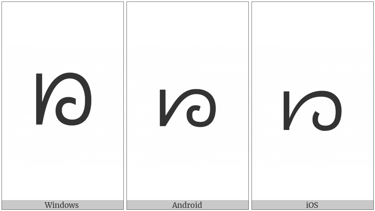 Canadian Syllabics Carrier Je on various operating systems