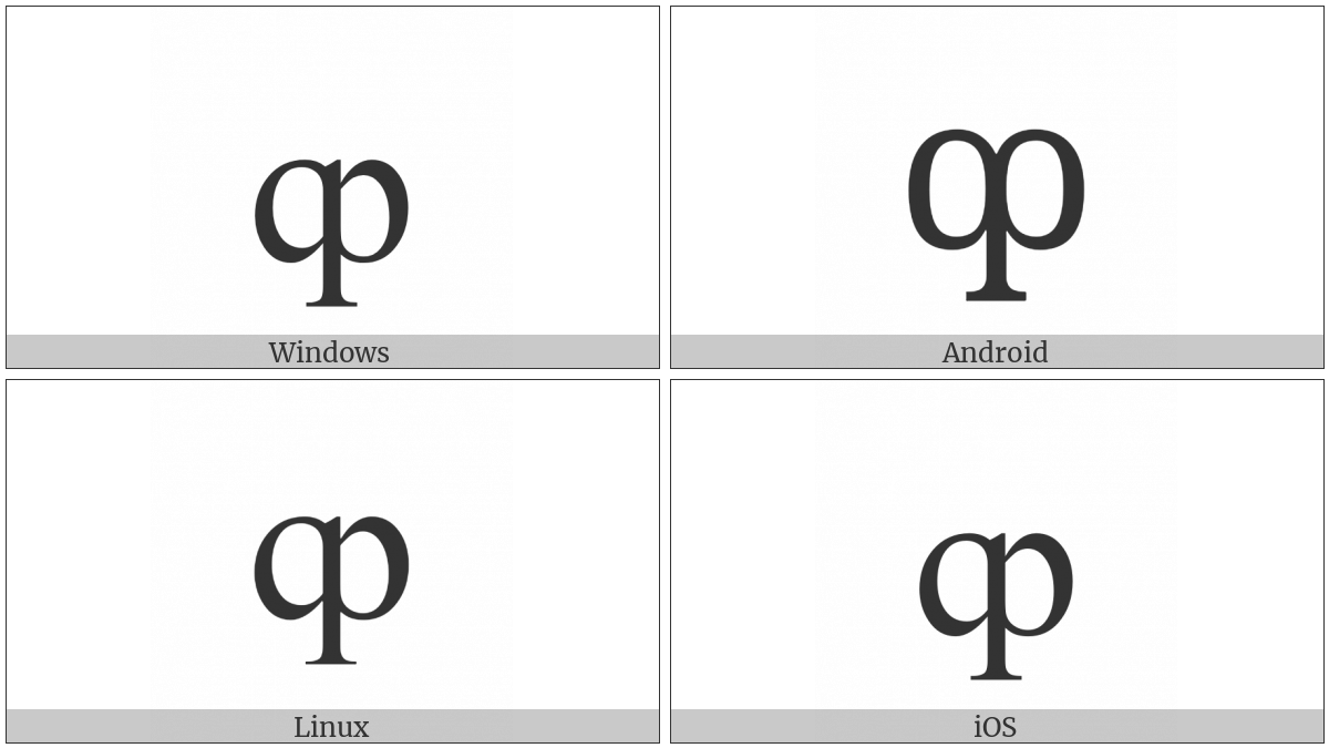 Latin Small Letter Qp Digraph on various operating systems