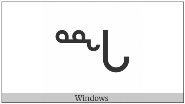 Canadian Syllabics Nnga on various operating systems