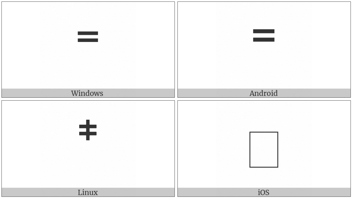 Canadian Syllabics Blackfoot W on various operating systems