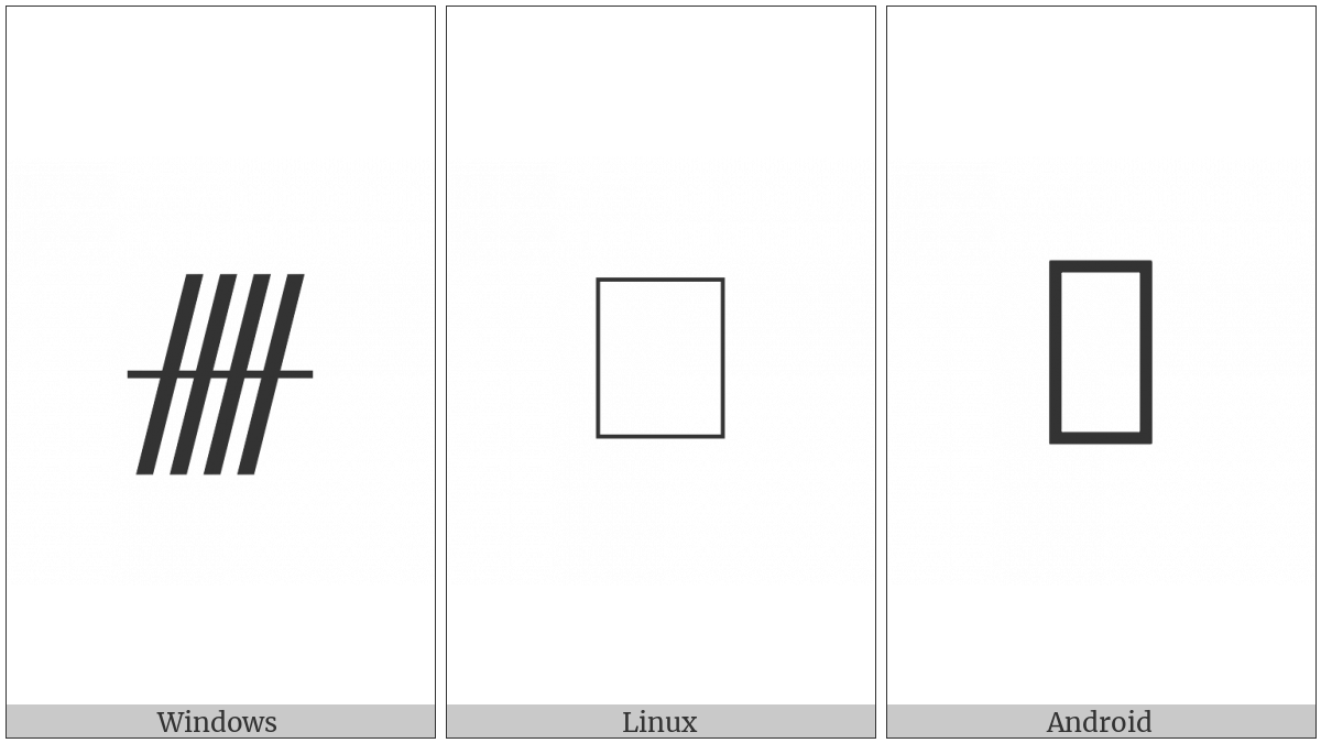 Ogham Letter Straif on various operating systems