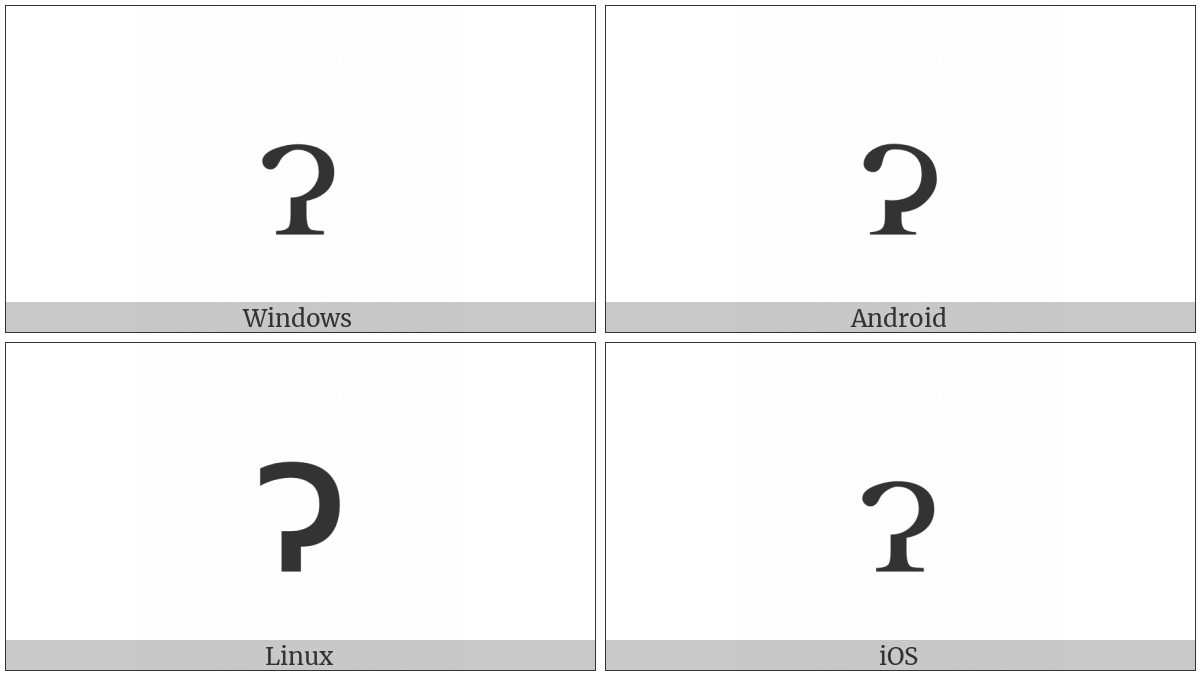 Latin Small Letter Glottal Stop on various operating systems