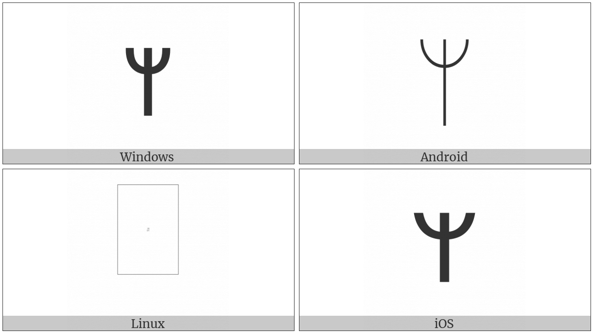 Runic Letter Long-Branch-Madr M on various operating systems