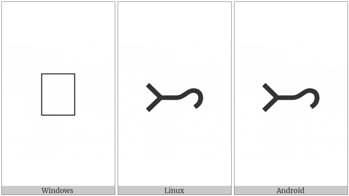 Tagbanwa Letter Nga on various operating systems