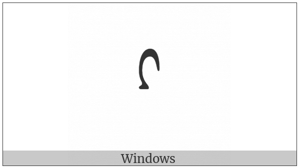 Mongolian Letter Todo Ka on various operating systems