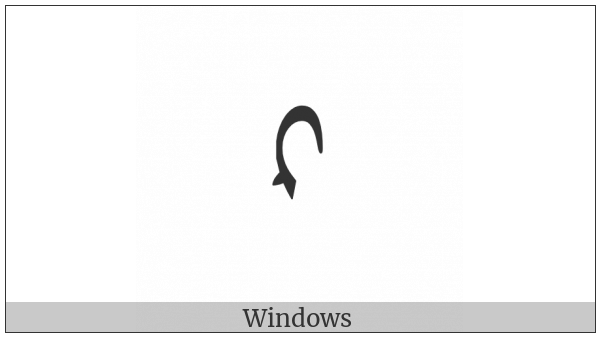 Mongolian Letter Todo Gaa on various operating systems