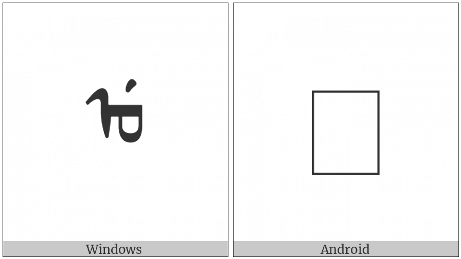 Mongolian Letter Sibe Ue on various operating systems