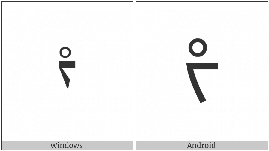 Mongolian Letter Manchu Zha on various operating systems