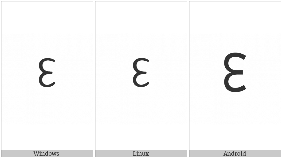 Mongolian Letter Ali Gali Inverted Ubadama on various operating systems