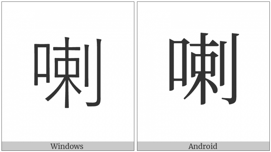 Cjk Compatibility Ideograph-F90B on various operating systems