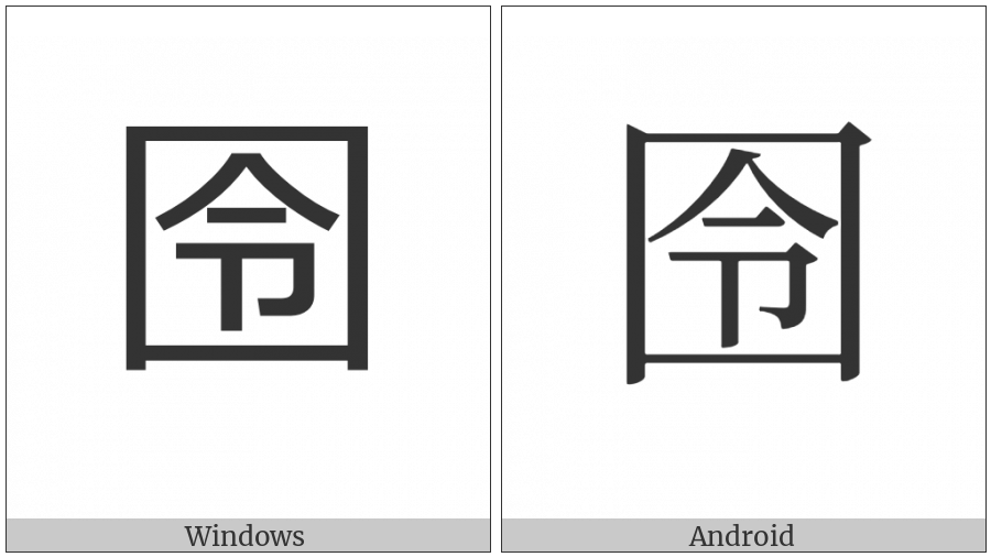 Cjk Compatibility Ideograph-F9A9 on various operating systems