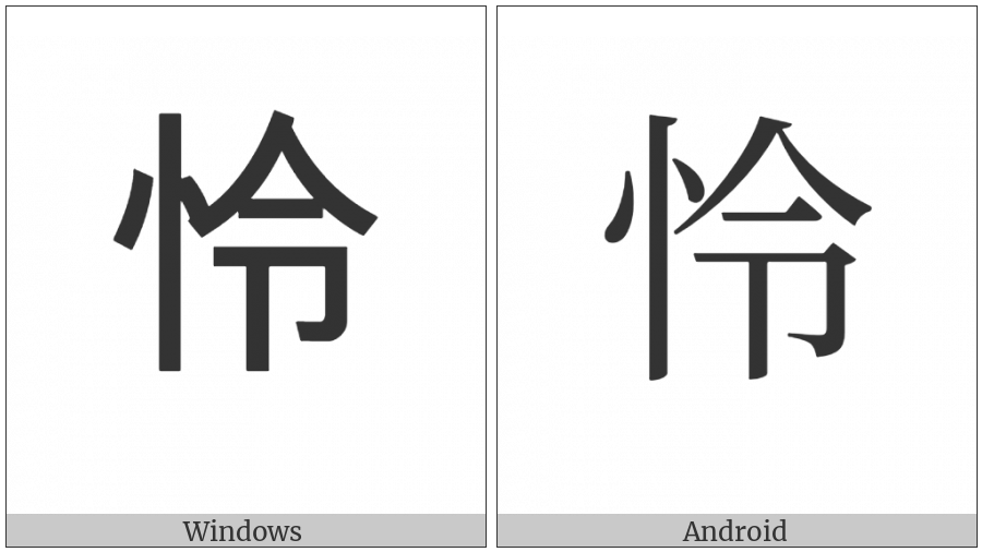 Cjk Compatibility Ideograph-F9Ac on various operating systems