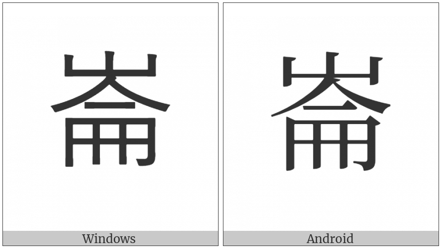 Cjk Compatibility Ideograph-F9D5 on various operating systems