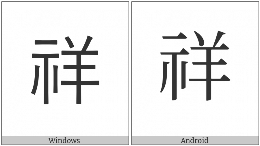 Cjk Compatibility Ideograph-Fa1A on various operating systems