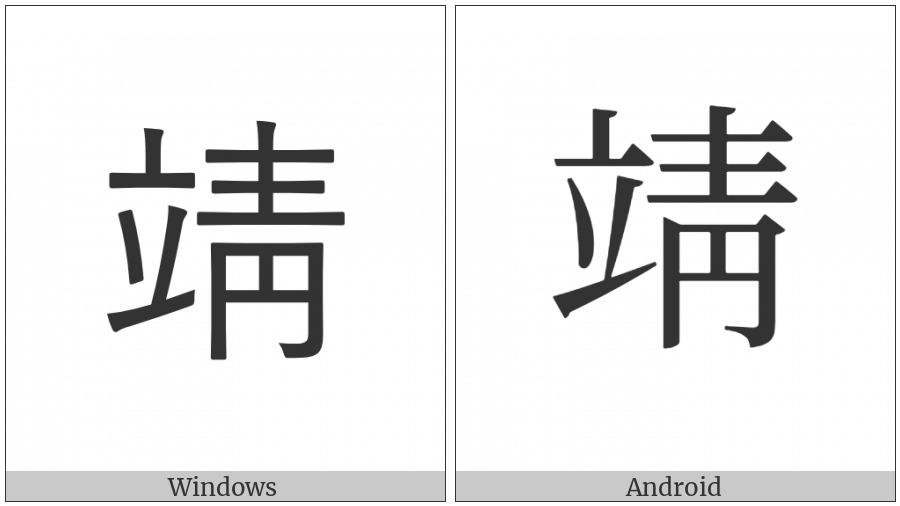 Cjk Compatibility Ideograph-Fa1C on various operating systems