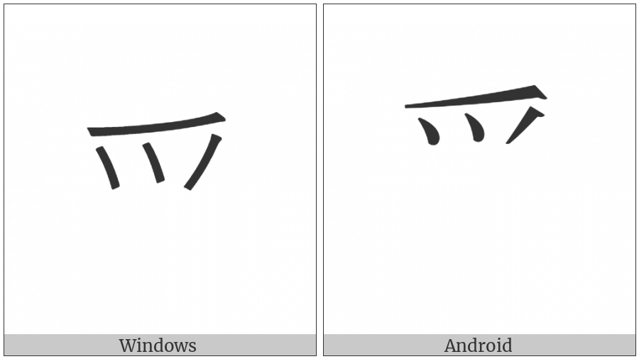 Cjk Compatibility Ideograph-Fa49 on various operating systems