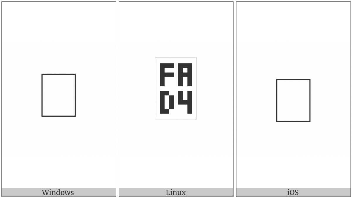 Cjk Compatibility Ideograph-Fad4 on various operating systems