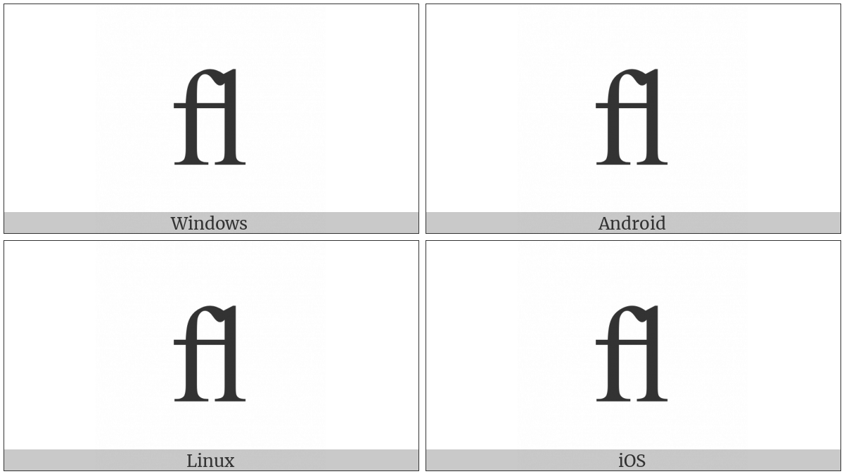 Latin Small Ligature Fl on various operating systems